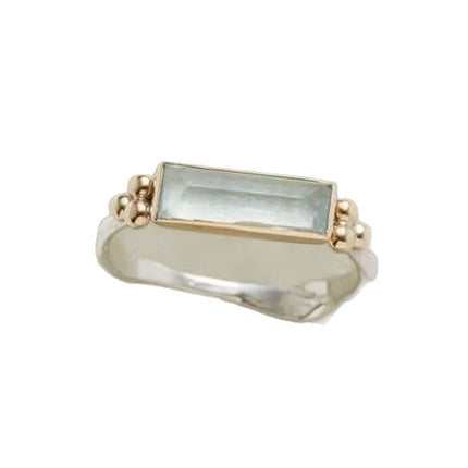 Women's Geometric Quadrilateral Diamond-Encrusted Ring