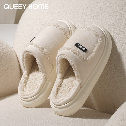 Vroue se Warm Glyvaste Suede Katoenpantoffels