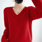 Red V Neck / L