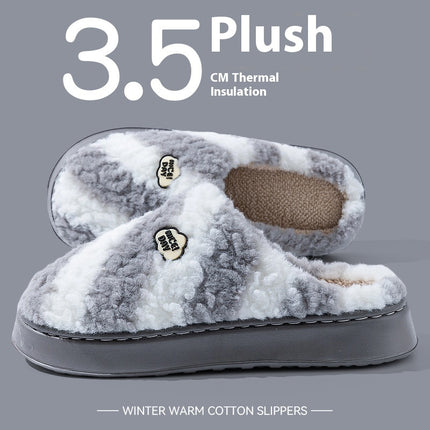 Vroue se Warm Glyvaste Stil Fluweel Katoen Pantoffels