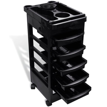 Hairdressing Trolley, Plastic with Wheels