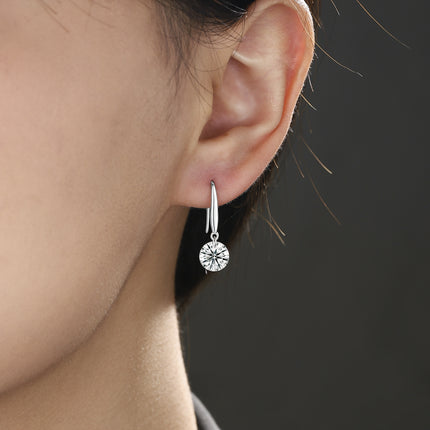Topgehalte Moissanite Luukse En Modieuse Ligte Luukse Juweliersware Silwer Oorknoppies S925 Silwer Geplateerde Platinum