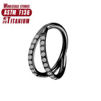 Bh025 Swart Met Diamant / 1.2x10mm