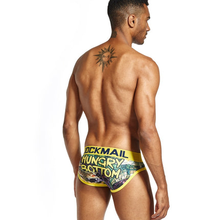 JOCKMAIL Men's Underwear Low Waist Printed Men's Briefs