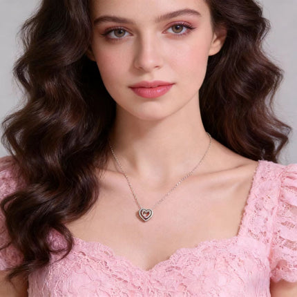 Modieuse Hol Hartvormige Regte Diamant Halssnoer Vir Vroue