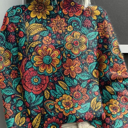 Christmas Abstract Printing Casual Cloak Coat Cardigan Sweater