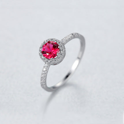 925 Silwer Enkelry Diamant Robynring Vir Vroue