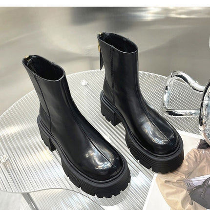 Autumn And Winter Korean Style Thick Bottom Chunky Heel Short Tube Fashion Boots Children