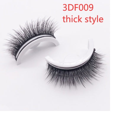 Herbruikbare 3D Nertswimpers Natuurlike Valse Wimpers Selfklevende Valse Gomvrye Grimering Wimpers Uitbreiding Sy