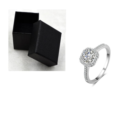 Trouringe vir Vroue Silwerkleur Juweliersware Luukse Ringe Verlowing Vierkantige Bague Kubieke Sirkonium