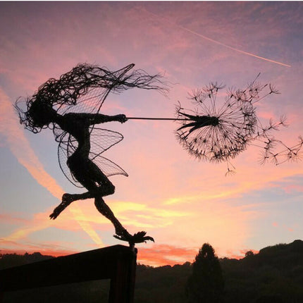 Flower Fairy Garden Miniature Sculptures Fairy Garden Mythical Faery Garden Dandelion Figurine Fairies Pixies Decor