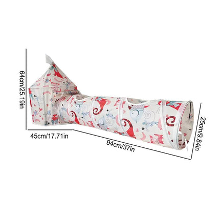 Cat Play Tunnel Folding Interactive Bunny Tent Tunnel Foldable Cat Tent Tubes Portable Indoor Outdoor Kennel Cat Tunnel Tube Toy