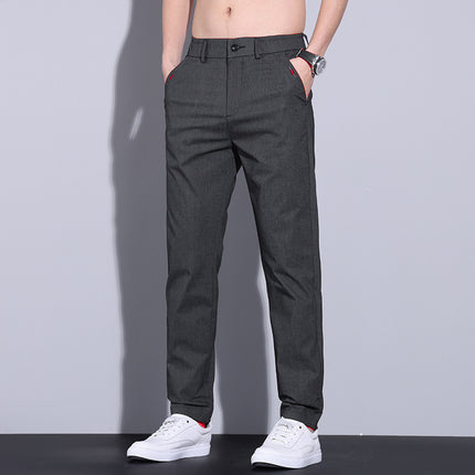 Men's Springsummer Business Casual Pants Straight Slim Fit Breathable Men's Pants