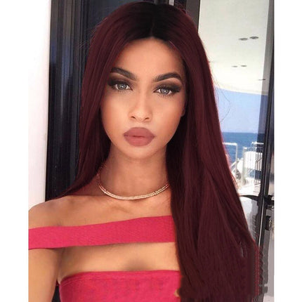 Medium And Large Scalp Dyed Gradual Long Straight Hair