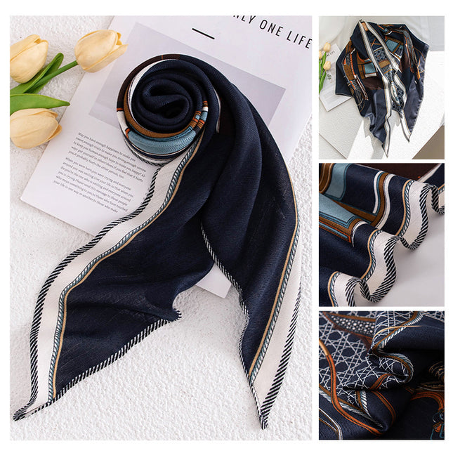 Vintage Print Polyester Fashion Scarf Dual-use Shawl