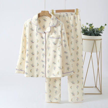 Women's Winter Thick Loose Air Cotton Pajamas Suit