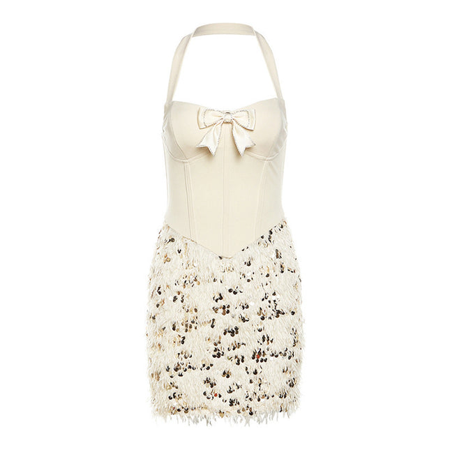 European And American Style Sexy Hot Girl Niche Personality Street Slimming Slim Halter Dress