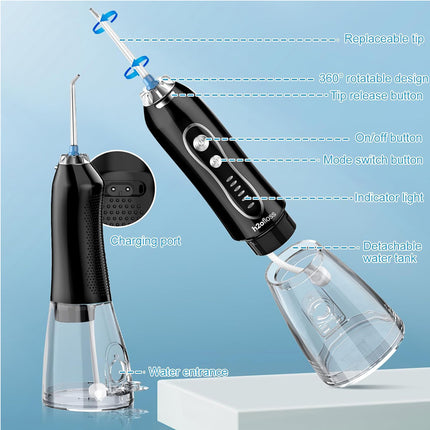 Water Dental Flosser Tandeplukker Draagbare Mondspoeler Met 5 Modes IPX7