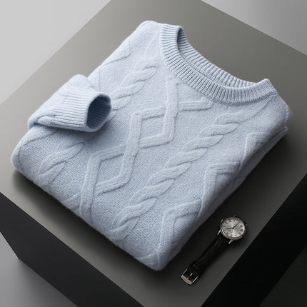 Men's Thickened Round Neck Sweater Pullover Knitting Bottoming Shirt
