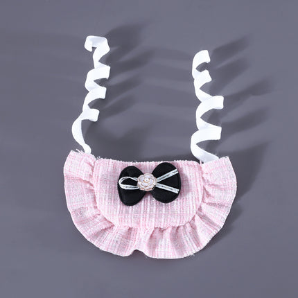 Flower Beret Hat Bow Lace Bib