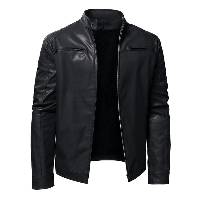 Men's Business Gentleman Fleece-lined Thickened Zipper Cardigan