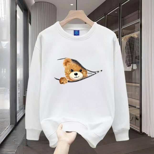 American Round Neck Printed Casual Sweatshirt