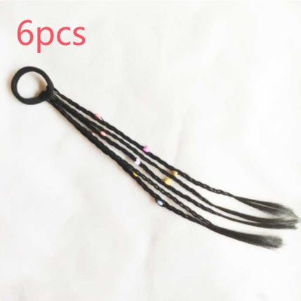Festive Performance Colorful Bead Twist Braid