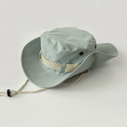Boonie Hat Beige Broad-brimmed Hat Checked Cloth Men Women Mountaineering Outdoor Double-sided