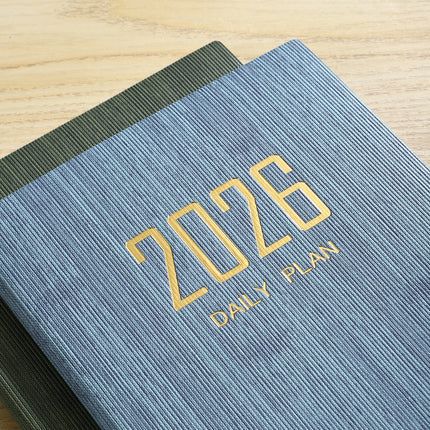 A5-grootte Slank Leer Weekbeplanner