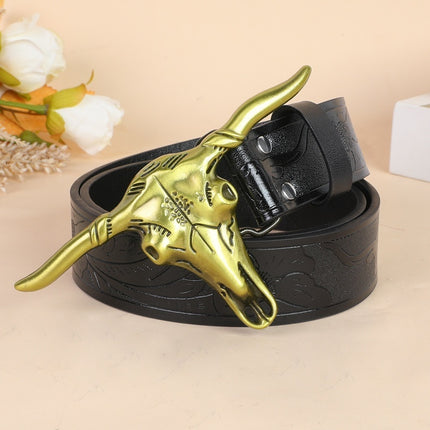 Belt Cow Head Buckle Men