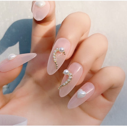 Naelkuns DIY Liefdeshart Allooi Juweliersware Nagelstuk Nagelversiering Strass