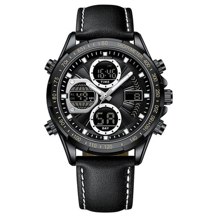 Alloy Leather Men's Business Watch Luminous Waterproof