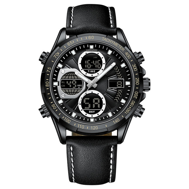 Alloy Leather Men's Business Watch Luminous Waterproof