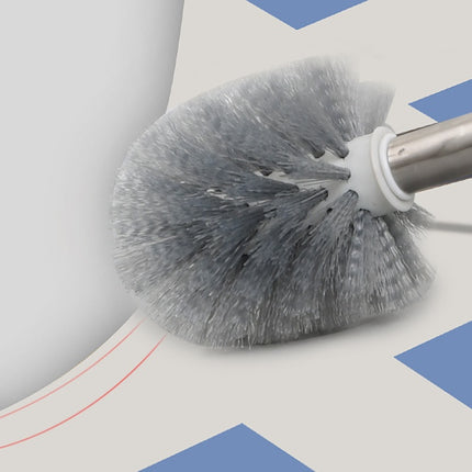 Soft Bristle Toilet Brush Holder Included Sturdy Easy Clean Home Bathroom Silicone Toilet Cleaning Brushes With Stand Waterproof