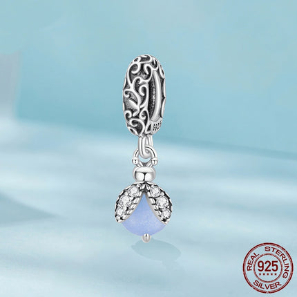 Luminous Stone Firefly Diy Pendant Parts S925 Sterling Silver Beads
