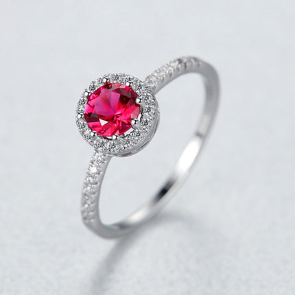 925 Silwer Enkelry Diamant Robynring Vir Vroue