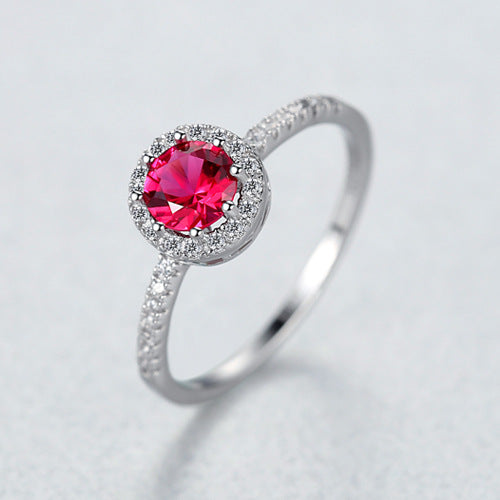 925 Silwer Enkelry Diamant Robynring Vir Vroue