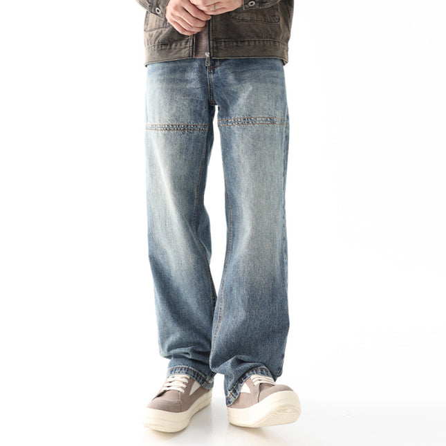 American High Street Vintage Jeans Men's Autumn