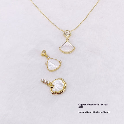 Selfdoen-ornamentbykomstighede Koperplatering 18K Goud Pêrel Skulp Halssnoer Armband Enkel- En Dubbelbedeltjie
