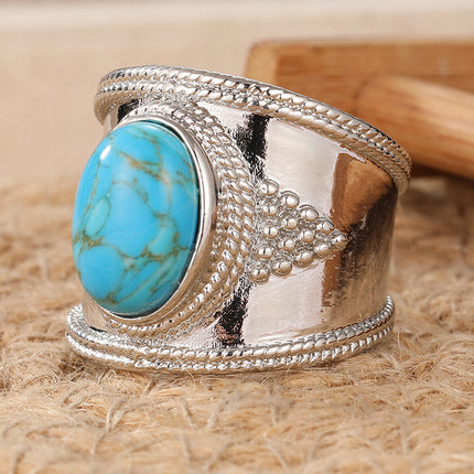 Retro Boheemse Geometriese Ring Europese En Amerikaanse Styl