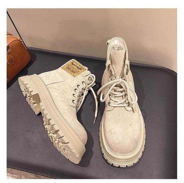 All-matching British Style Western Denim Worker Boots Outdoor Work Clothes Ankle Boots