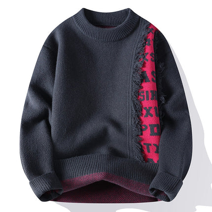 Fashionable Knitted Pullover Men's Long Sleeve