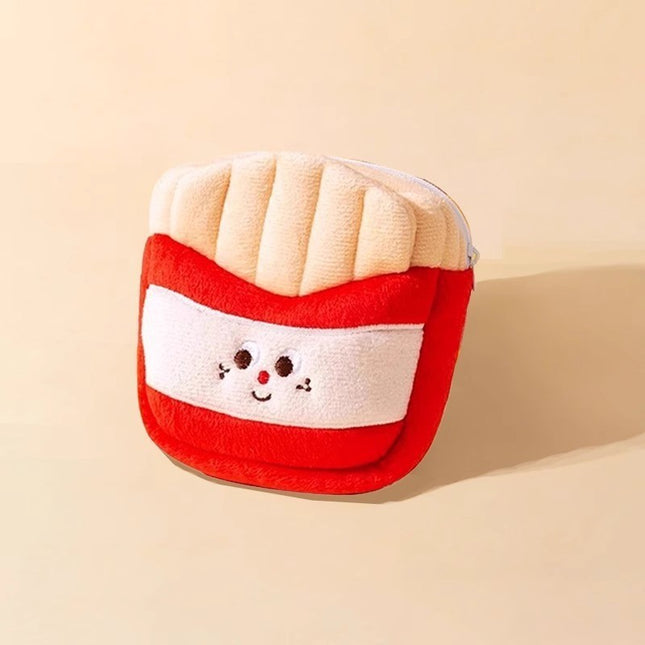 Pet Cute Burger Fries Backpack Hand Holding Rope