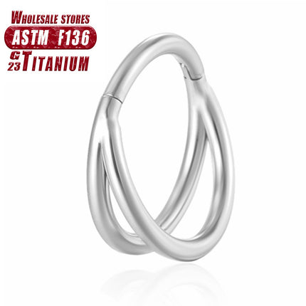 F136 Titaanlegeringvurk-neusring Menslike Liggaam Steek Ornament