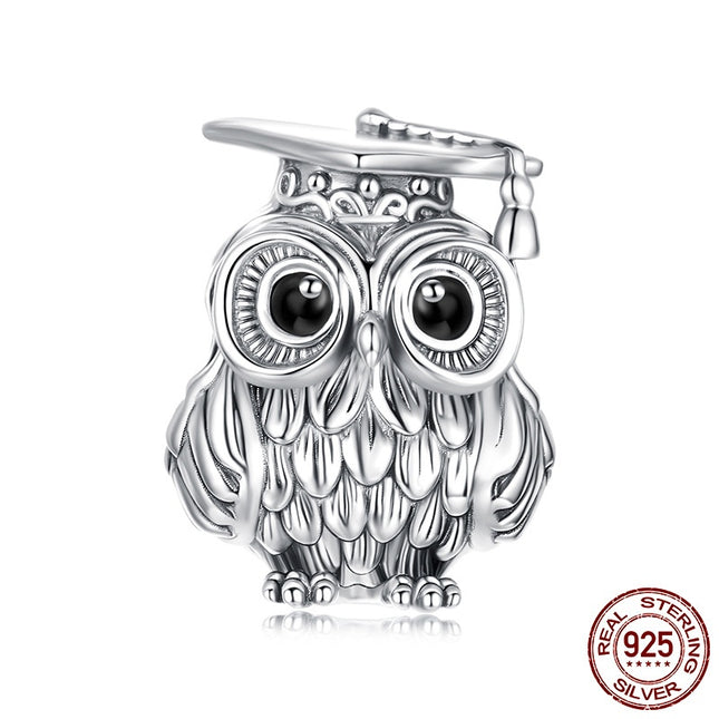 Graduation Season Wisdom Owl Selfdoen Krale S925 Silwer Kraal