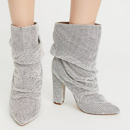 Rhinestone Puntneus Modieuse Enkelstewels