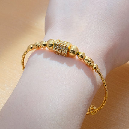 Round Spherical African Arabic Gold Women's Bracelet