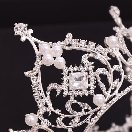 Barok Trou Tiara Kroon Vierkant Diamant Ronde Prinses Kroon