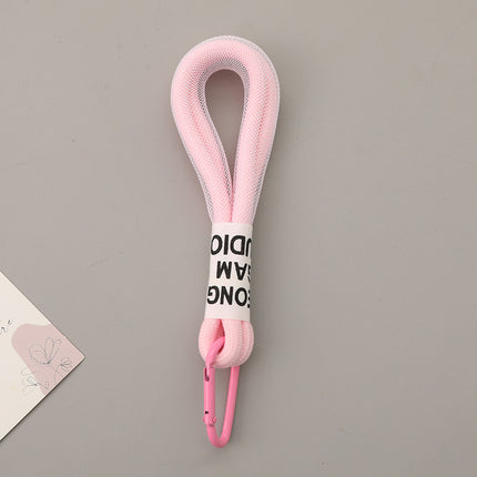 Two-color Matching Personality Good-looking Mobile Phone Lanyard Umbrella Cover Pendant Mesh Keychain