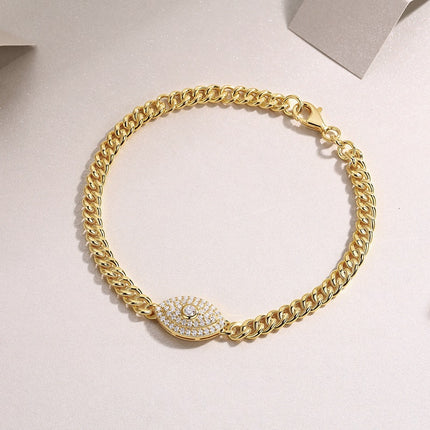 Gestel Met Topgehalte Moissanite, Is Hierdie Luukse En Modieuse Lig Luukse Tendens Juweliersware Silwer Armband S925 Silwer-verguld Met Goud